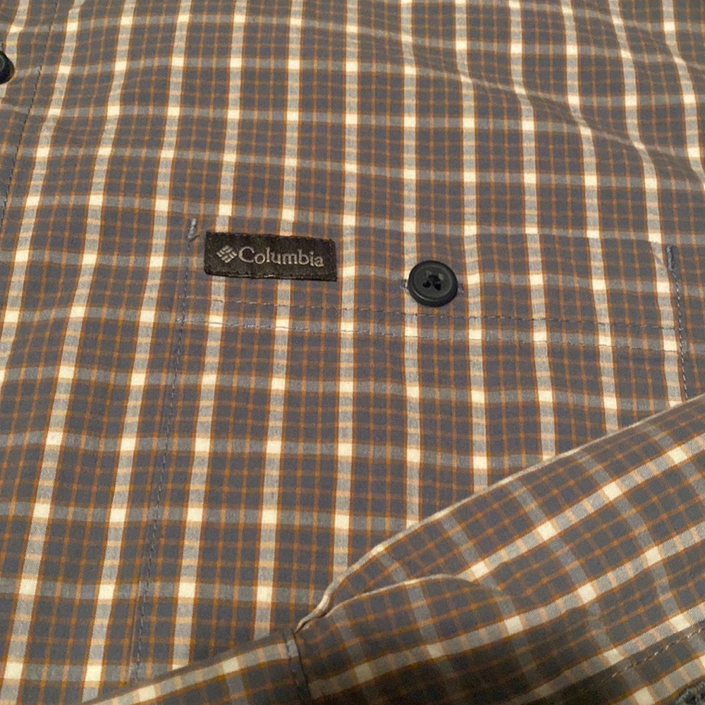 Columbia Full Button Down Micro Plaid - image 2